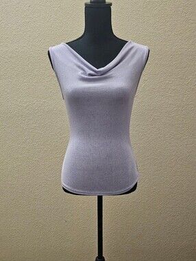 Sleeveless Cowl Neck Tank Top in Lavender
